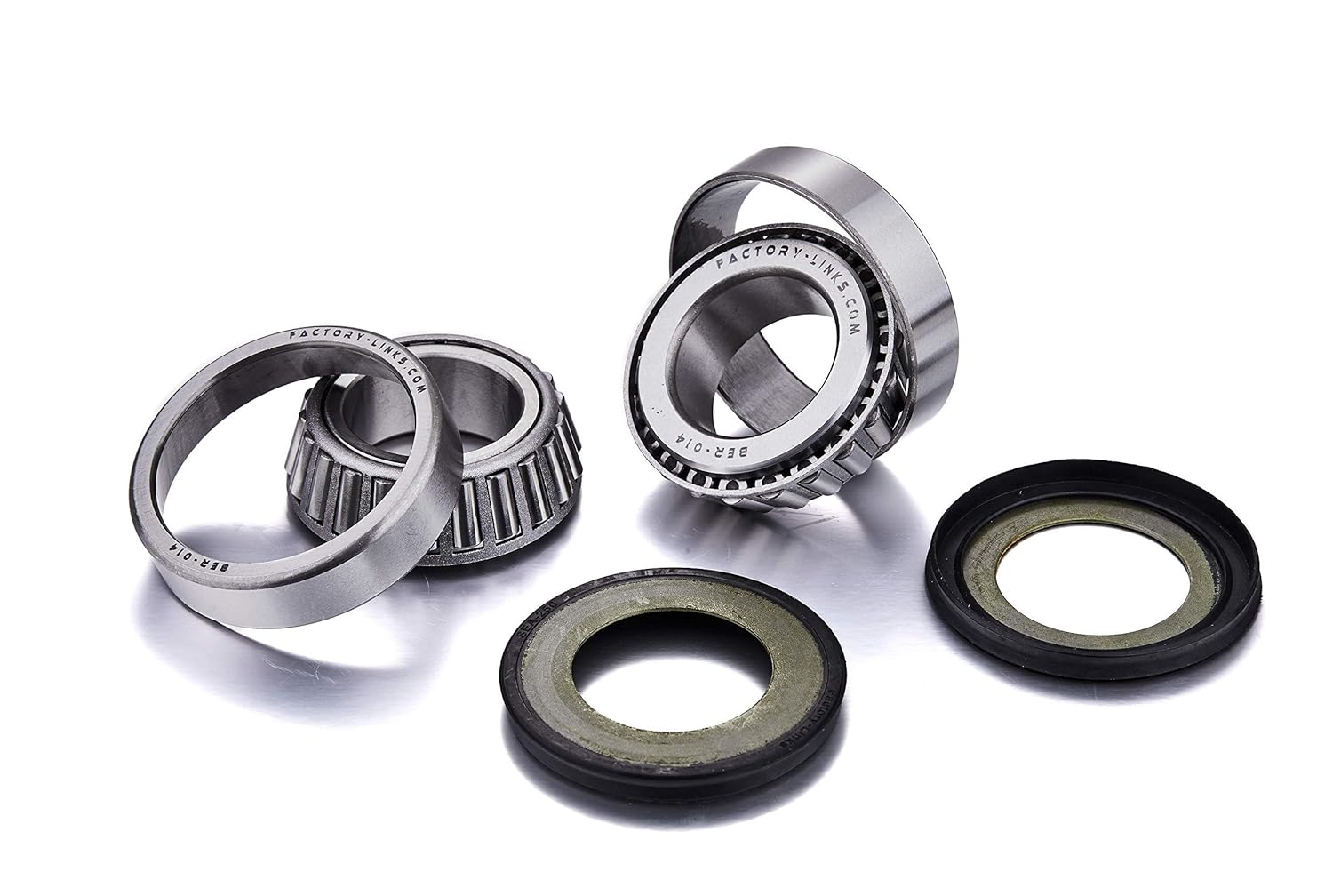 [Factory Links] Steering Stem Rebuild Kit for KTM Adventure, Duke, BMW, Suzuki, TM, Triumph and Yamaha - for Exact Fitment Check Description