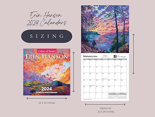 Miniatura 6 de Calendario Erin Hanson 2024 de paisajes costeros de California, bellas artes, calendario de pared grande con pinturas costeras impresionistas