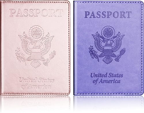 Combo de portatarjetas de pasaporte y vacunación, cartera de viaje de piel sintética, funda con ranura para tarjeta de vacunación CDC, protector