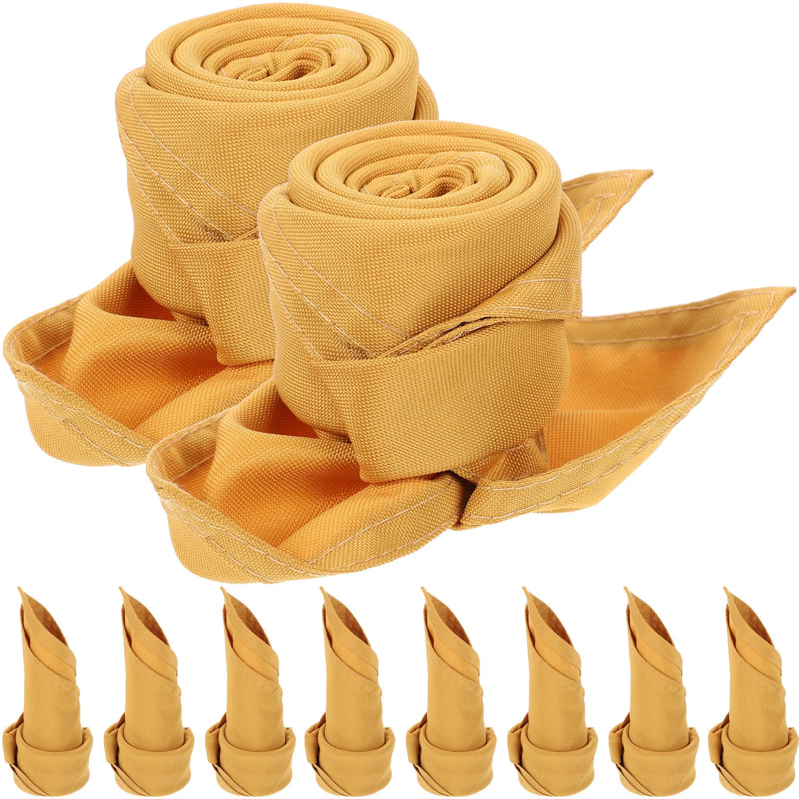 Serviettes de mariage dorées en polyester lot de 10 pour décoration de table