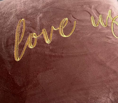 Miniatura 3 de Funda de almohada decorativa bordada con texto en inglés "I Love Us", funda de almohada de amor de 18 x 18 pulgadas, solo funda