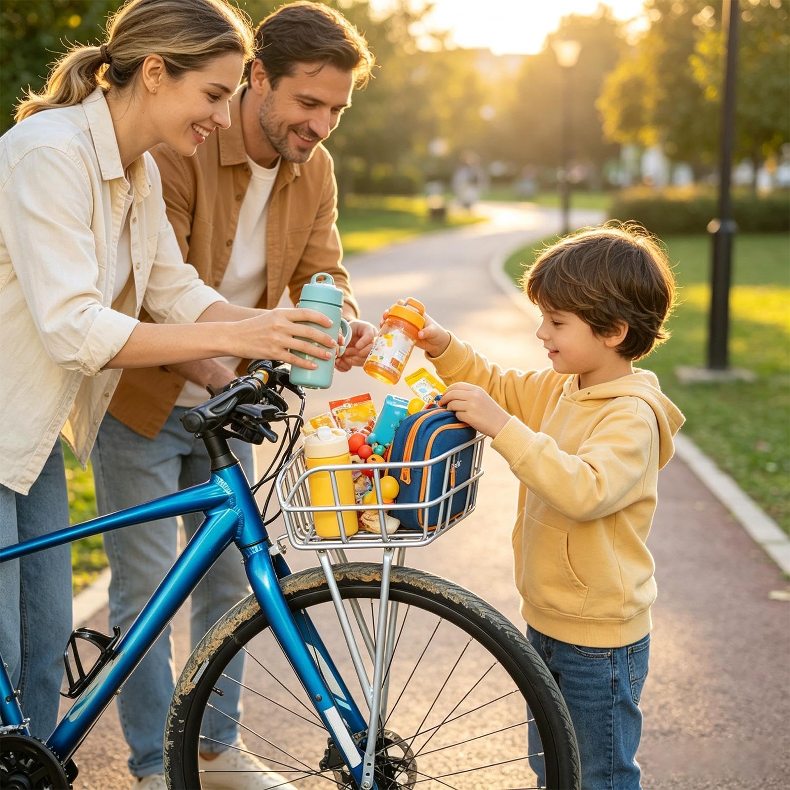 Panier Vélo pour Garçons Support en Maille Réglable en D'Aluminium À Grande