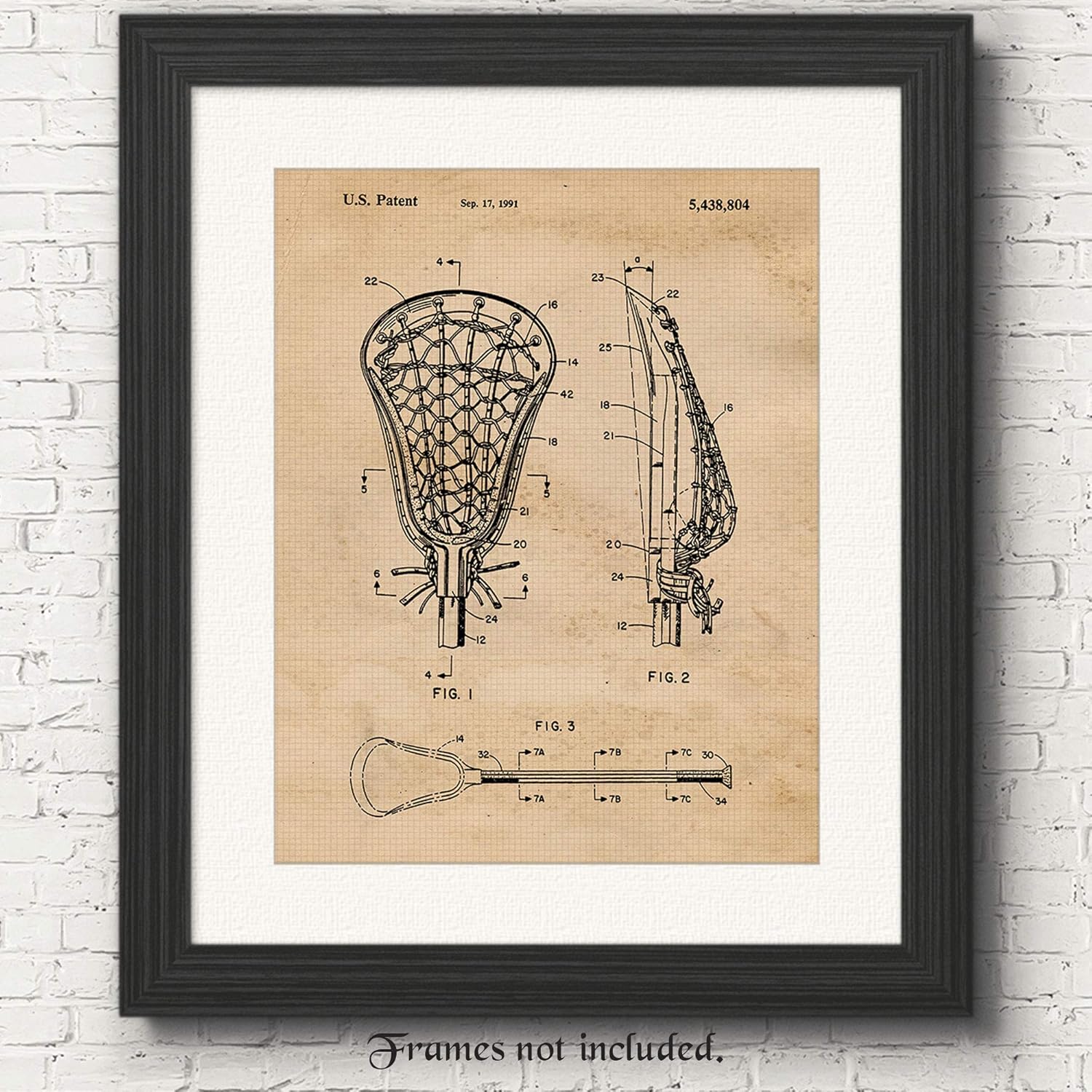 Classic Lacrosse Stick Patent Prints, 1 (11x14) Unframed Photos, Wall Art Decor Gift for Home Office Studio Gears Garage Shop School Gym College Student Teacher Coach Team Sports Championship Fan - Image 3