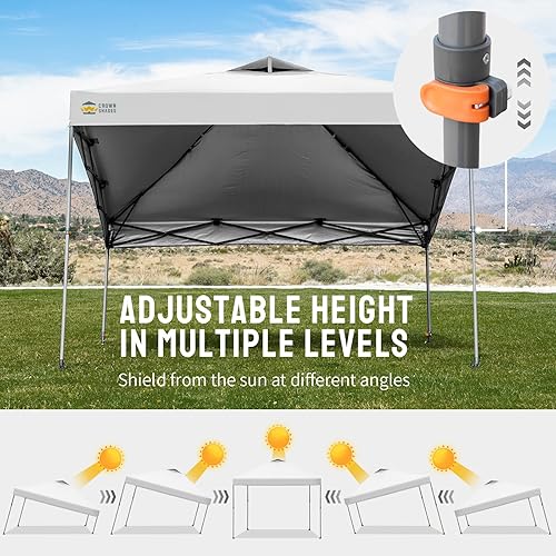Miniatura 3 de CROWN SHADES Altura ajustable sobre la marcha, toldo desplegable de 10 x 10 pies  Tienda de campaña de playa con una sola configuración  Parasol al