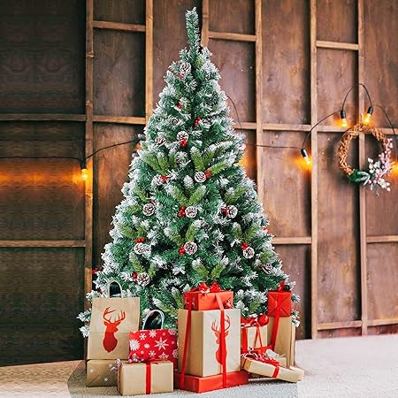 Amazon Co Jp Oukaliクリスマスツリー150cm 枝数500本 枝大幅 組立簡単 クリスマス飾り プレゼント 35個赤い実と40個松ぼっくり付 おもちゃ Amazon Co Jp Oukaliクリスマスツリー150cm 枝数500本 枝大幅 組立簡単 クリスマス飾り プレゼント 35個赤い実と40個松ぼっくり付 おもちゃ