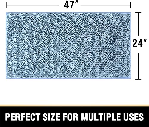 Miniatura 40 de Alfombras de baño Tapetes para baño antideslizante de chenilla de lujo alfombra de baño alfombra extra suave y absorbente Tapetes peludos lavables