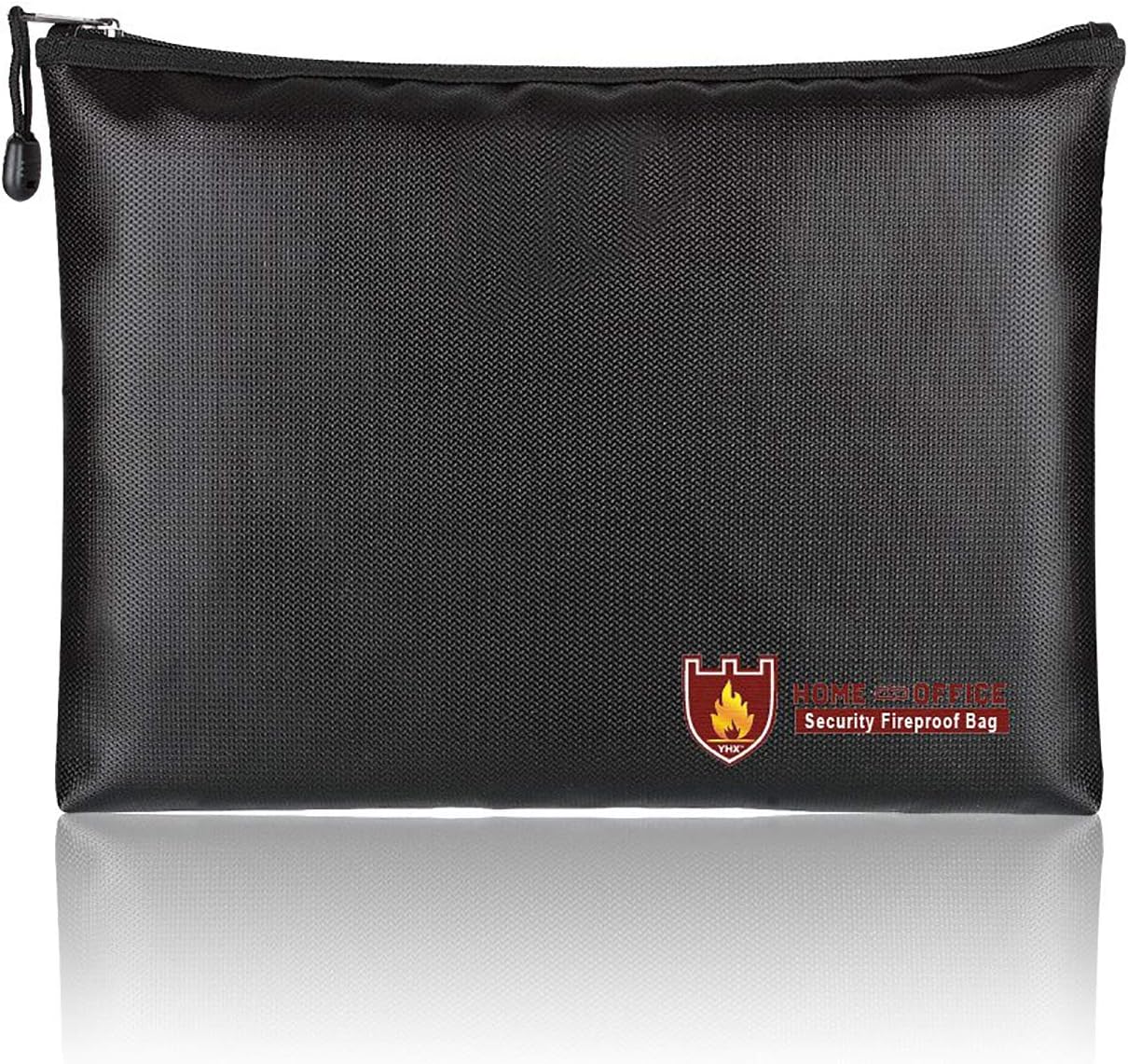 WeTest Large Fireproof Safe Document Bag with Zipper， Silicone Coated Fire & Water Resistant Money Pouch for A5 Document Holder, Cash, File, Tablet, Passport : Tools & Home Improvement
