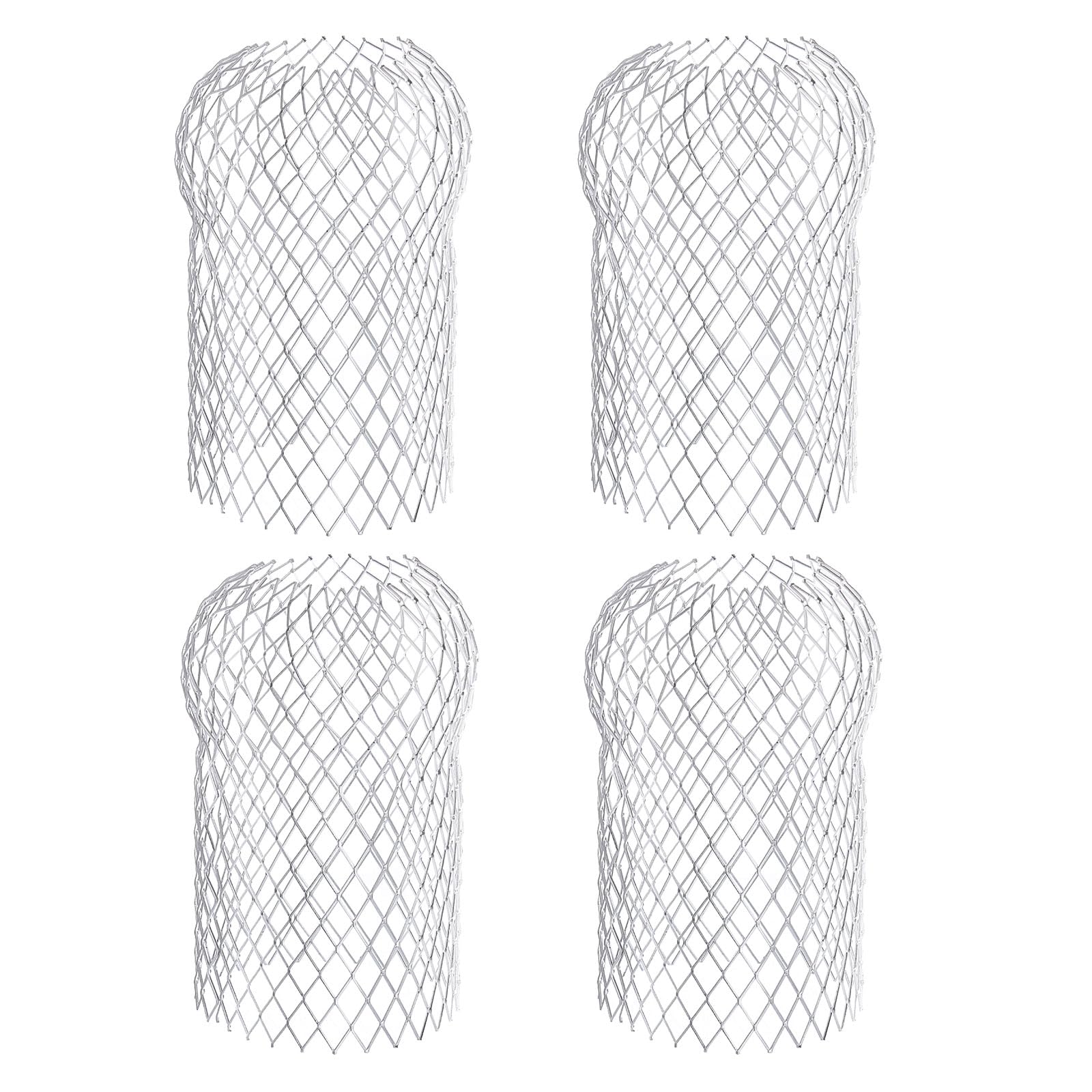 4 Pack Aluminum Downspout Filter Strainer, 6.7 Inch Gutter Guard Drain Cover for Leaves, Debris and Pipe Blockage