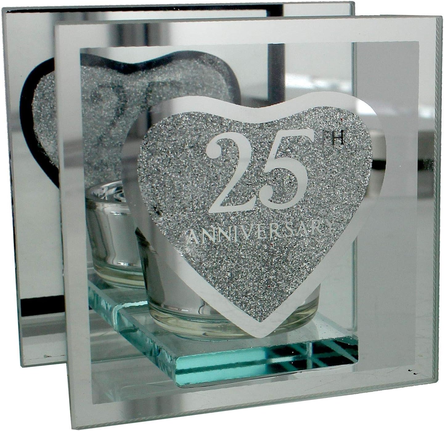25th Silver Wedding Anniversary Tea Light Holder