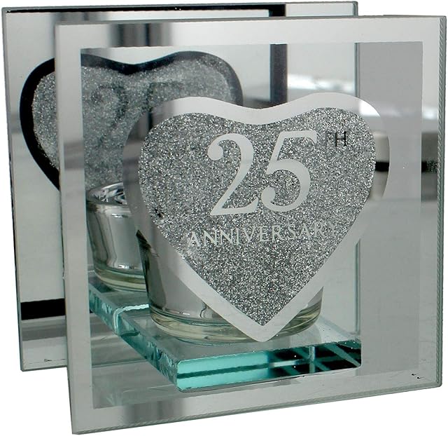 The Juliana Collection 25th Silver Wedding Anniversary Tea Light Holder