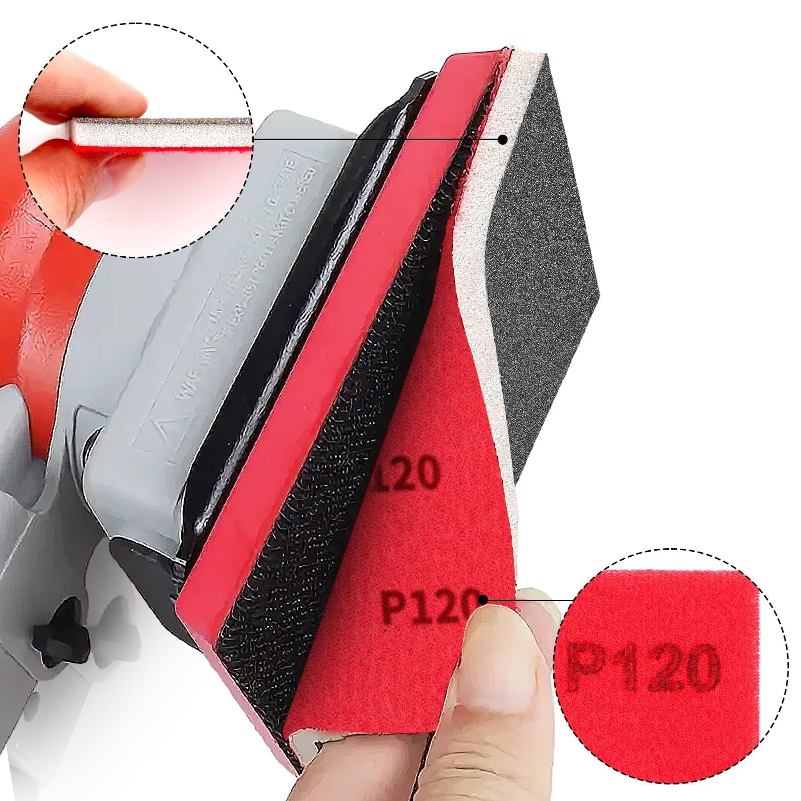 TXXATX 27 Pieces Sanding Sponge 600 Grits Sponge Sanding Pads Flexible Pads Washable and Reusable Wet and Dry Blocks Sandpapers for Drywall Wood Furniture Metal Polishing Painting Auto Repair - Image 4