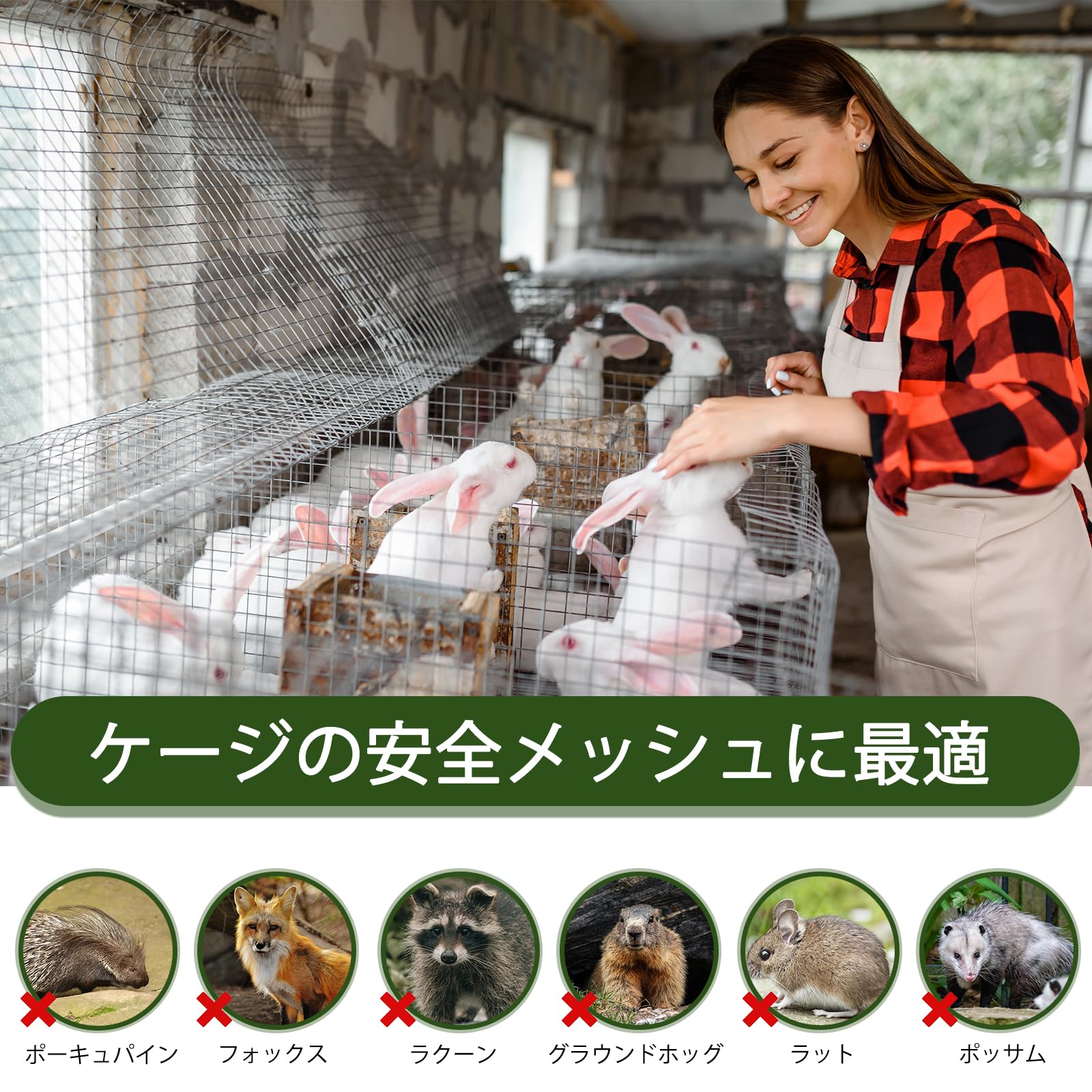 Amazon | 金網 メッシュ 細かい 防鼠金網 メッシュ 40cm x 6M ワイヤー