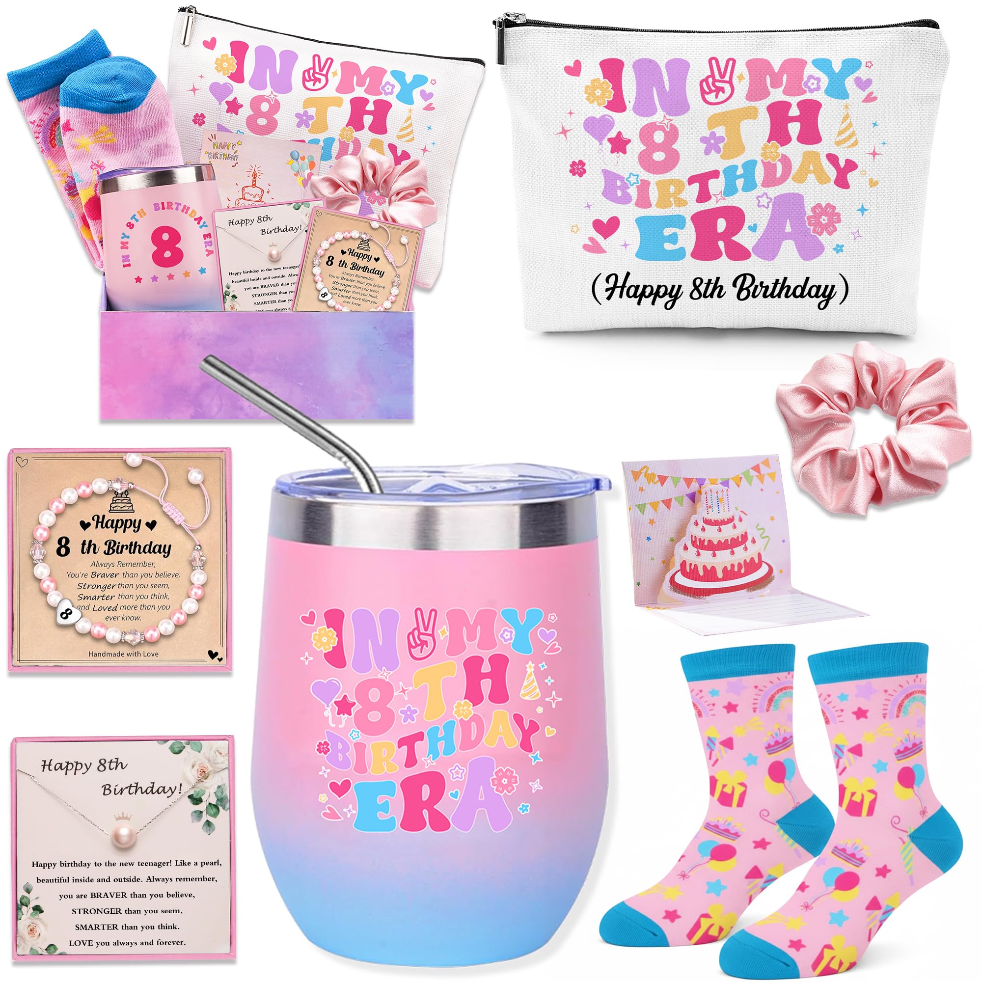 8 Year Old Girl Gifts - Cool Teen 8th Birthday Presents for Daughter Granddaughter, Sister Niece and Friend Fun Party Celebration Gift