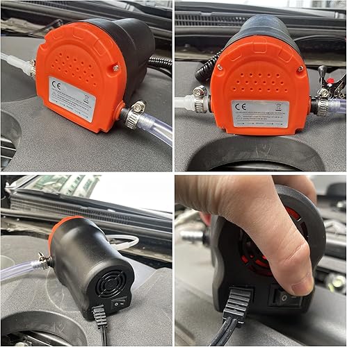 Miniatura 6 de PLUMIA Extractor de bomba de cambio de aceite de 12 V 80 W, bomba de transferencia de aceite de succión de líquido diésel mejorada con tubo, bomba