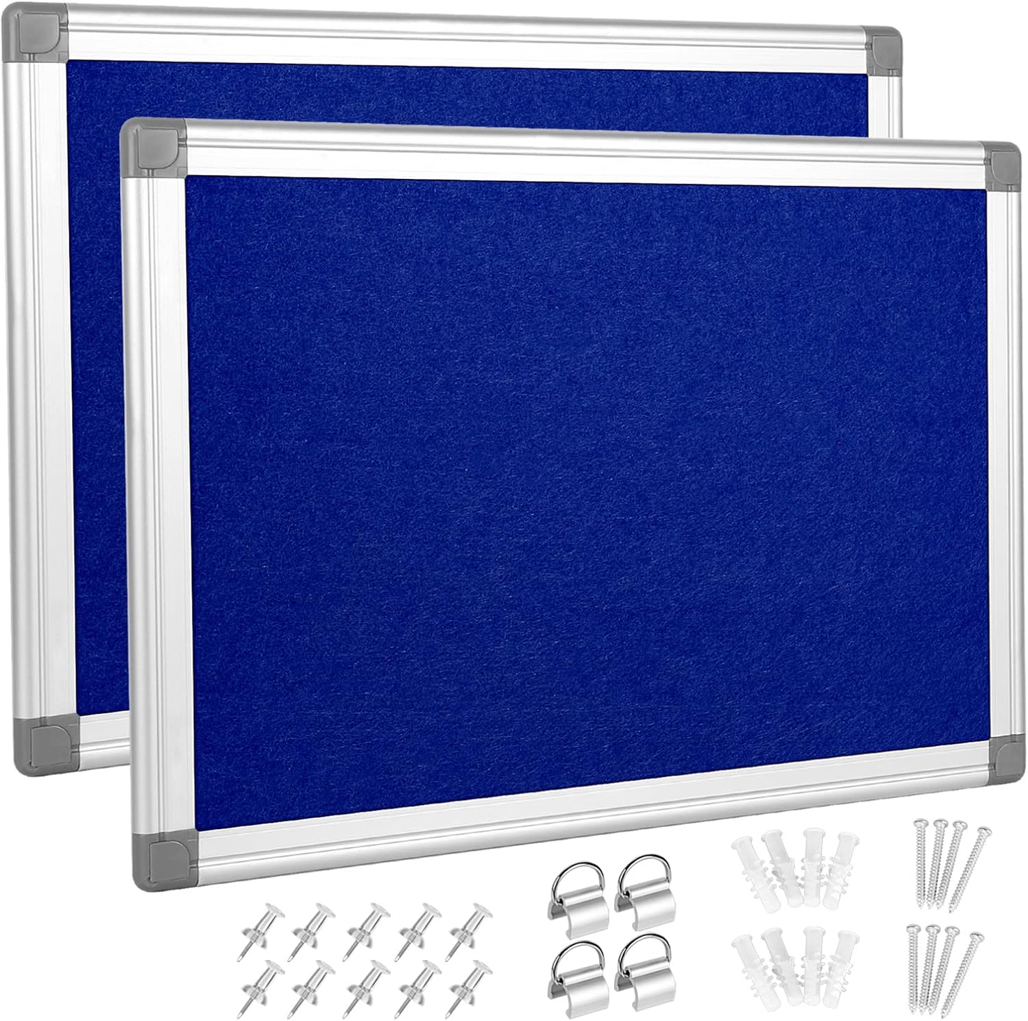 Felt Bulletin Board with Silver Aluminium Frame, Message Memo Picture