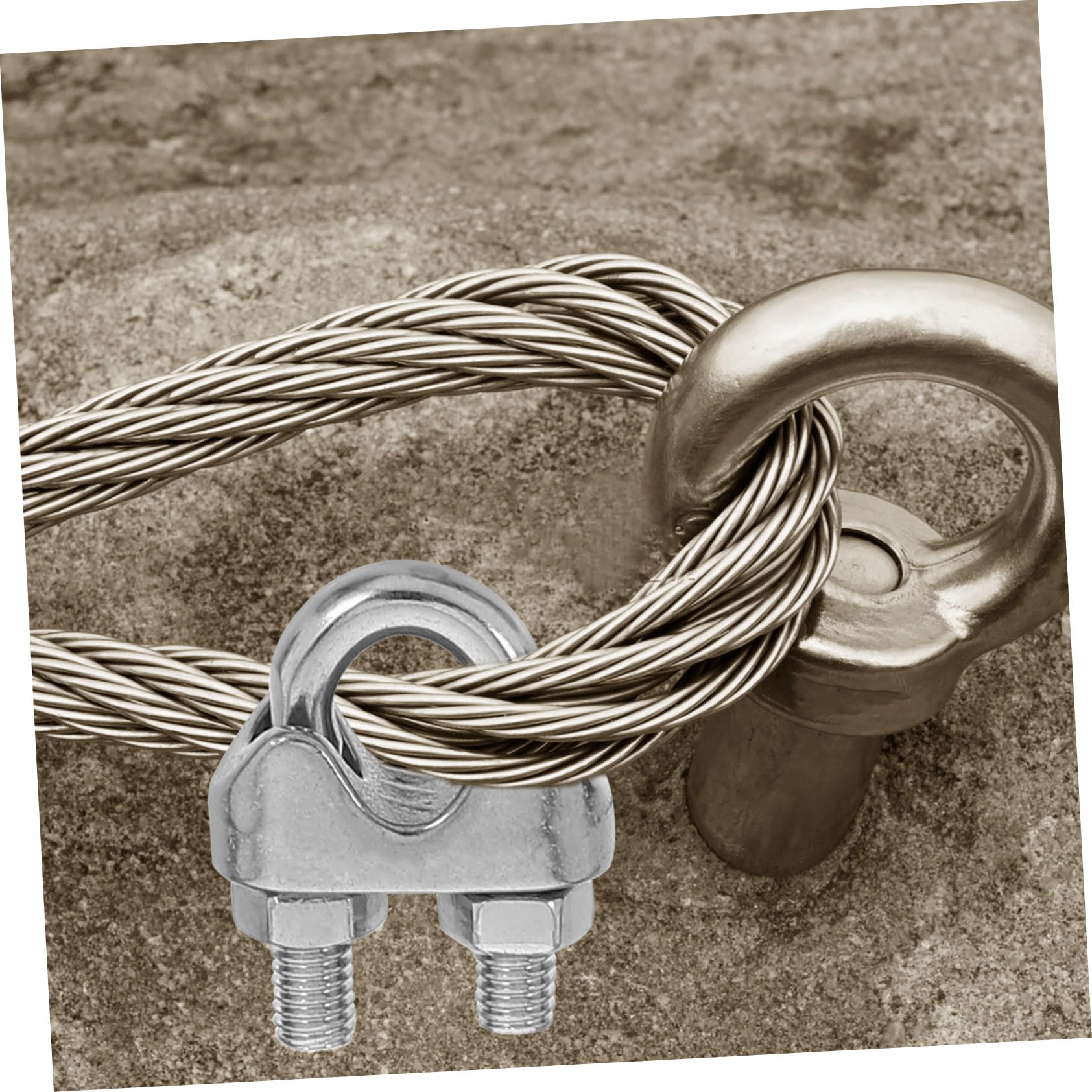 20 Piezas Abrazadera de Cable de Acero Inoxidable, M5