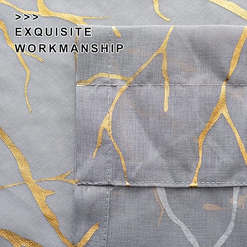 Miniatura 6 de Cortinas transparentes plateadas con impresión de ramas de árbol cortinas finas blancas para dormitorio 2 paneles de cortina de ventana