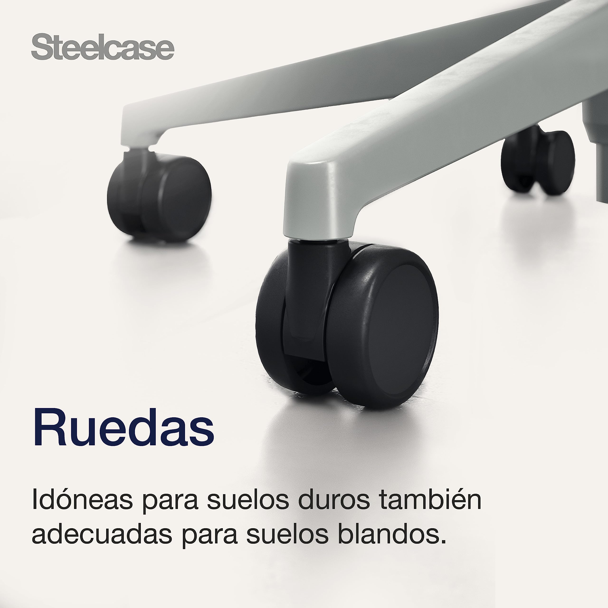 Steelcase Silla ergonómica, Gesture, Lumbar, reposa Cabeza, Ónix | Fabricada en Francia, garantía 12 años, ruedas para todo tipo de suelos, materiales premium, hasta 180 kg y 190 cm