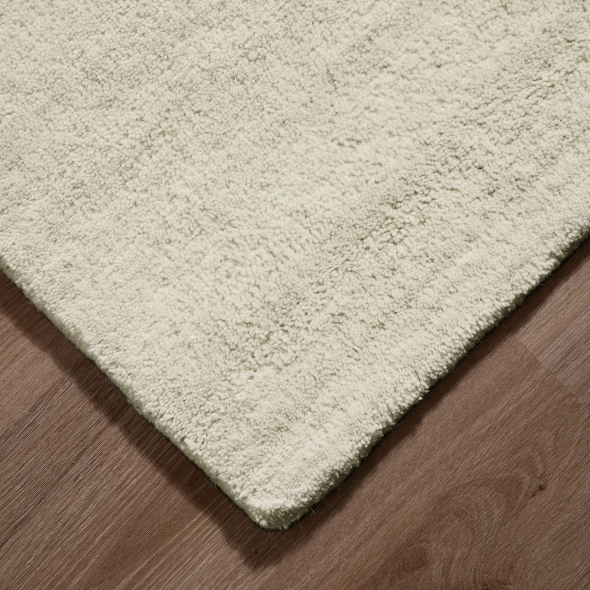Steffensmeier Berber Teppich Zaza | Wolle, Creme, Größe: 70x140 cm, Berber Look Teppich für Wohnzimmer, Schlafzimmer