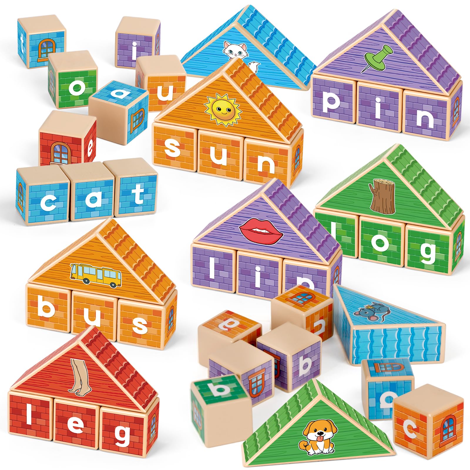 Edulok CVC Word Games, Phonics Game for Kids, Spelling Games, Preschool Learning Activities, Building Blocks for Toddlers, Learn to Read, English Learning Tools, Kindergarten Classroom Must Haves
