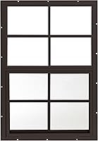 Vista 14 de Ventanas para cobertizo 18x27 pulgadas (paquete de 1) Ventanas corredizas con vidrio templado y mallas Montaje al ras, marcos de aluminio blanco