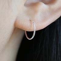 Vista 77 de Small Gold or Sterling Silver Huggie Hoop Earrings for Women Cartilage Nose Helix Tragus