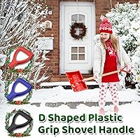 Vista 2 de MroMax Mango de agarre en D, 1-1/4 pulgadas de diámetro interior de 1.260 in, pala de nieve de PVC, mango de repuesto, accesorios de jardín, Negro