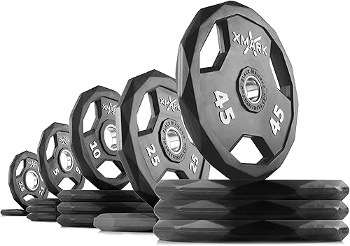 Miniatura 21 de XMARK DIAMANTE NEGRO - Discos de peso olímpico XMark, pesas de barra 01) Par de 9.9 lbs,25 lb Par,03) 35 lb Par,04) Par de 45 lb,05) Juego de 65