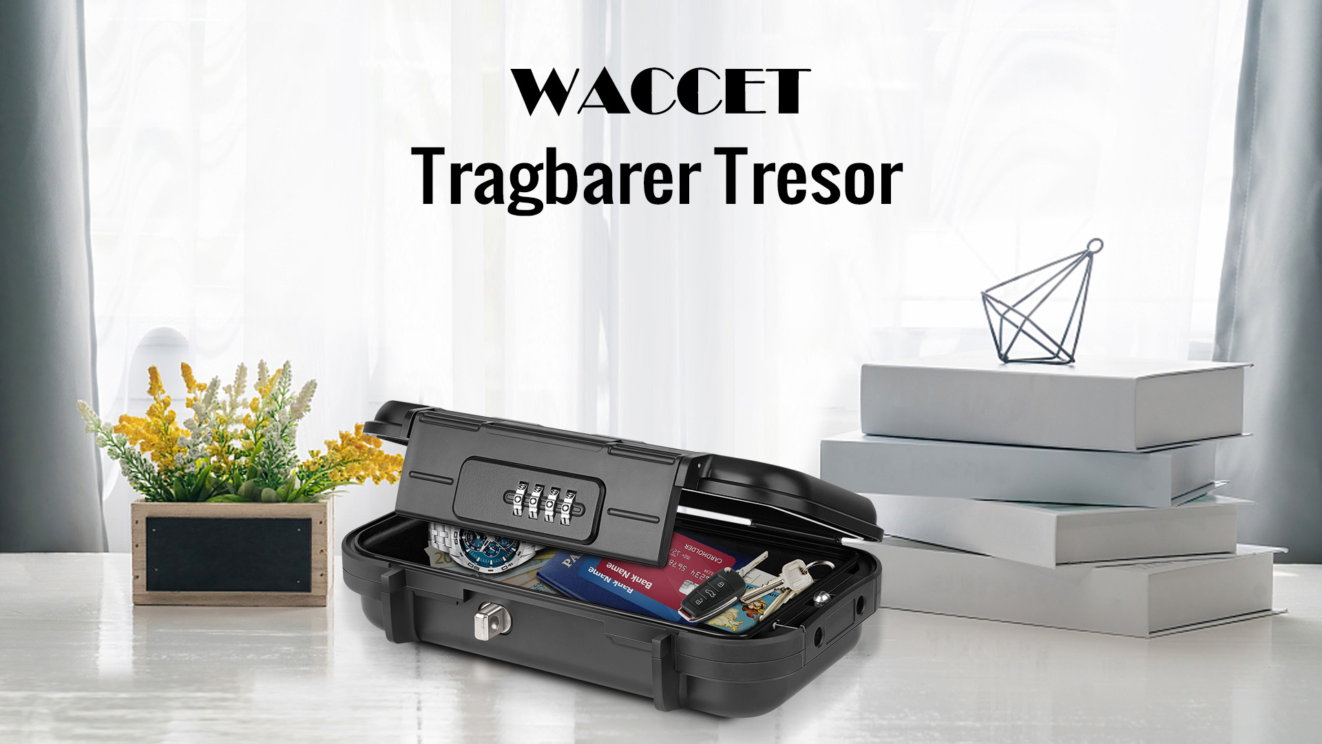 Mini Tresor Mit Zahlenschloss - Tragbarer Safe Aus Metall