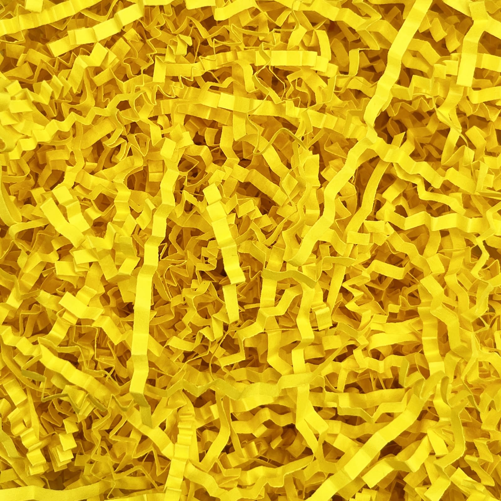 Crinkle Cut Paper Shred Filler, 10 LB Confetti Stuffing Basket Filler Shredded Paper for Basket Filling Mother's Day, Father's Day, Graduation Lemon Yellow-10LB-16