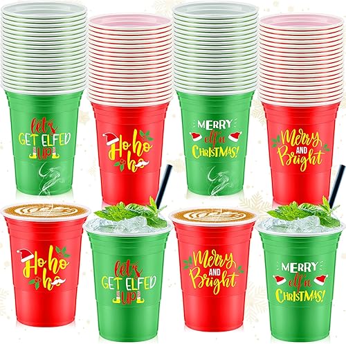 Miniatura 8 de Jinei 100 vasos desechables de Acción de Gracias, 16 onzas, vasos de plástico para fiesta de Acción de Gracias, decoración de Acción de Gracias,