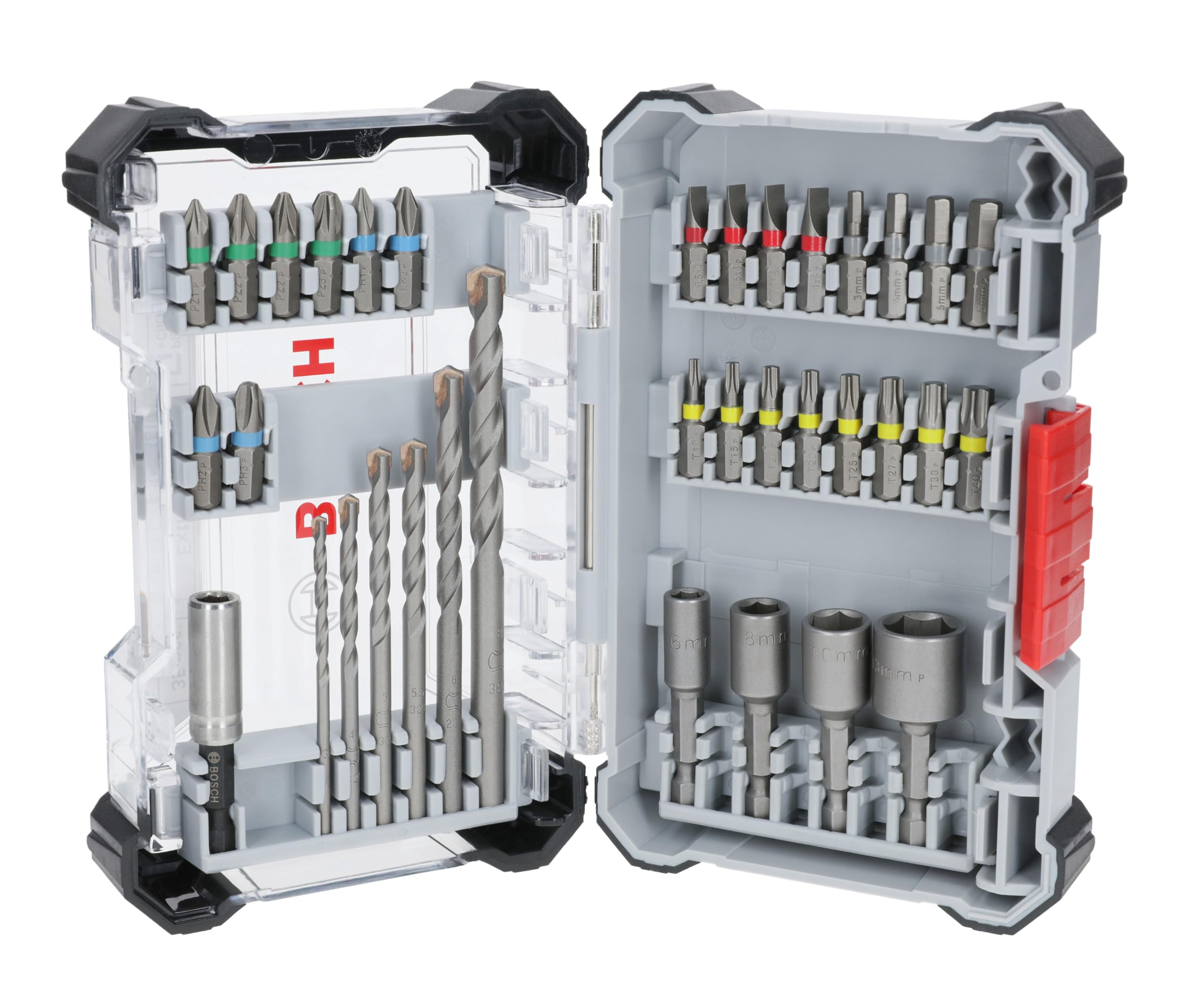 Bosch Multicoloured 35X Extra Hard Schrauberbit‑ Und Cyl-3 Bohrer-Set, 35‑Tlg. (197 X 110,5 Mm, Professional Zubehör Schraubendreher, Bohrschrauber)