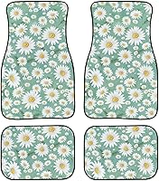 Vista 11 de Alfombrillas de coche con diseño de rosas azules, 4 piezas, antideslizante, con parte trasera de goma, alfombras resistentes para automóvil