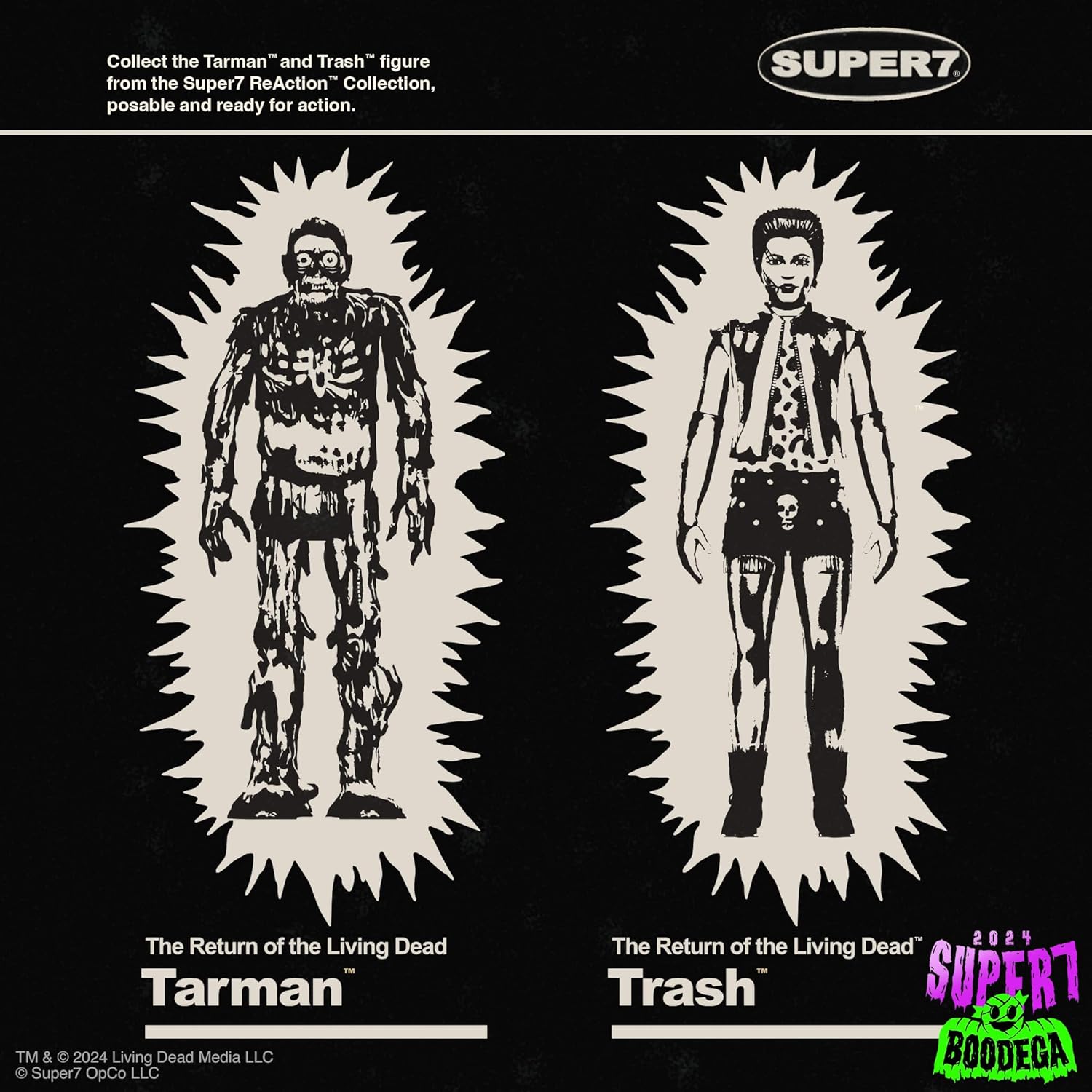 Super7 Return of the Living Dead Trash (Monster Glow) - 3.75" Return of the Living Dead Action Figure Classic Horror Collectibles and Retro Toys