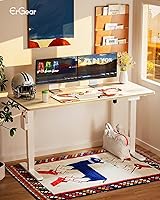 Vista 2 de Ergear ErGear Height Adjustable Electric Standing Desk, 55 x 28 Inches Sit Stand up Desk, Memory Computer Home Office Desk (Natural) (EGESD6N)