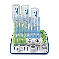 Vista 3 de Dr. Brown's Estante de secado universal para biberones y accesorios con esponja reutilizable, juego de cepillos de limpieza para biberones
