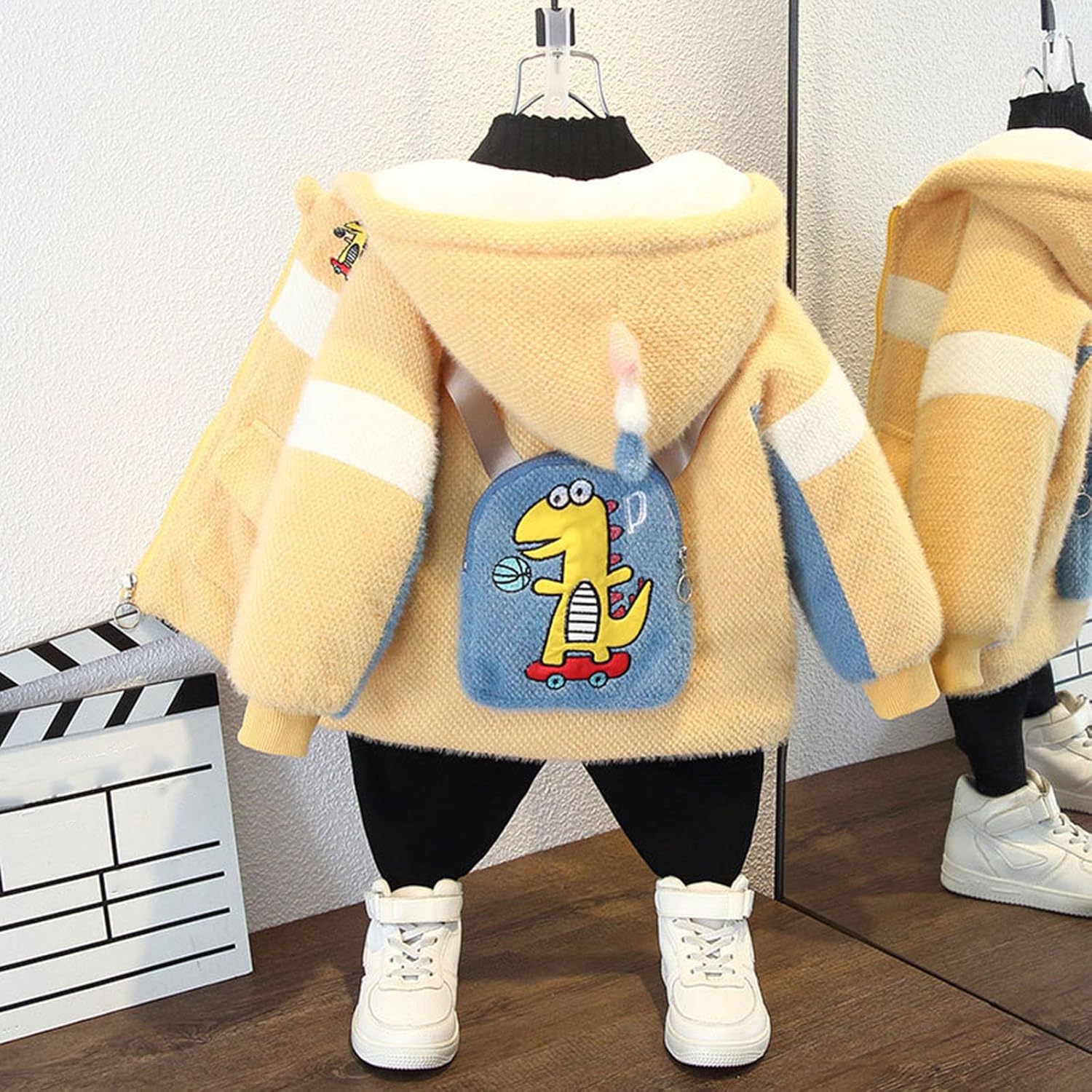 フリースジャケット キッズ アウター 男の子 女の子 子供服 上着 コート ボアブルゾン 暖かい シャギーボア 防風防寒 ふわふわ