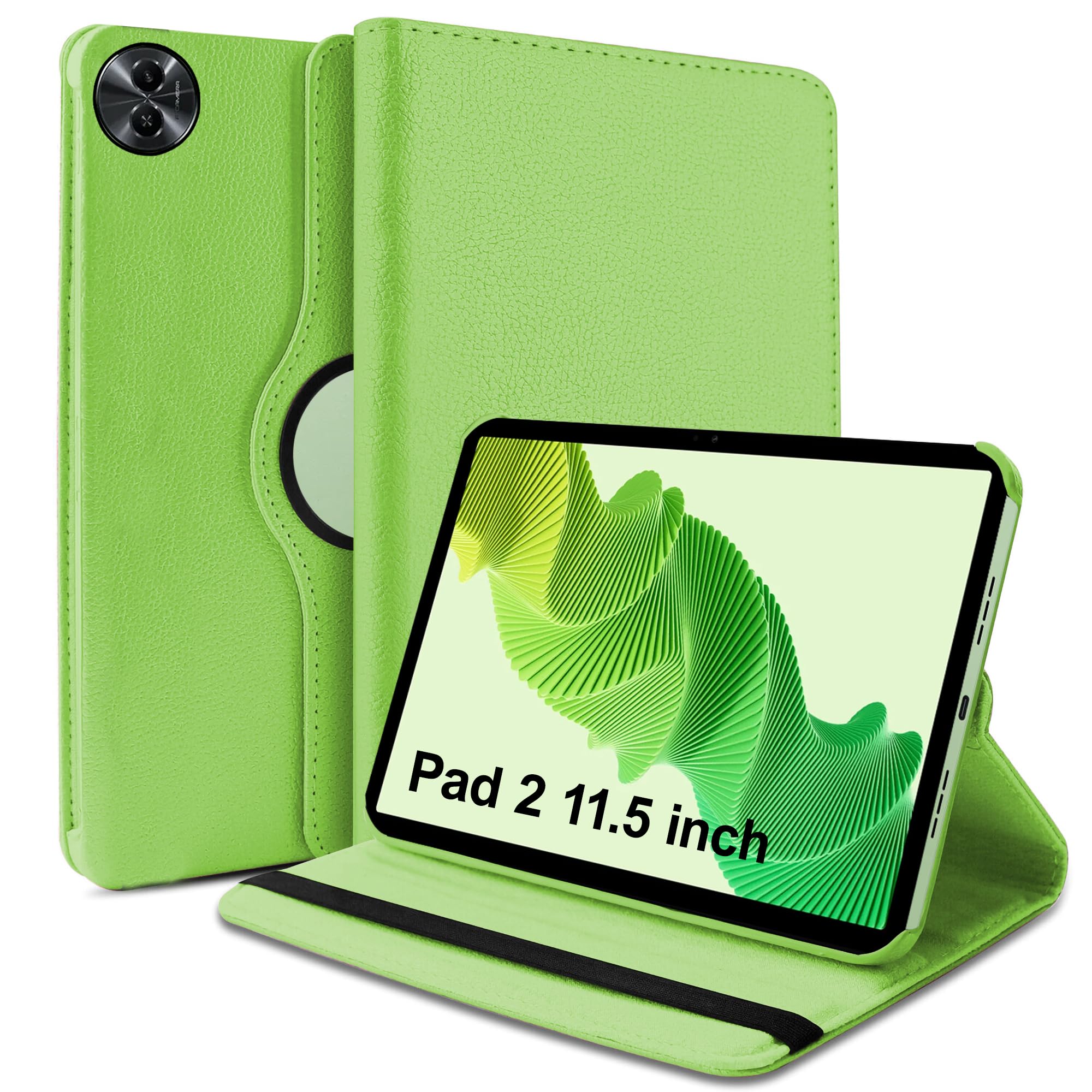 TGK Rotating Cover for realme Pad 2 11.5 inch Tablet (Green) 360 Degree Leather Smart Flip Case (B0CM1ZDC4W) Amazon Price History, Amazon Price Tracker