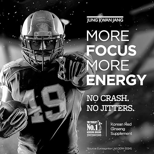 Miniatura 3 de JUNG KWAN JANG Cápsula de extracto de ginseng rojo coreano Plus  Suplementos veganos de apoyo energético todo en uno  Sin cafeína y sin OMG (30