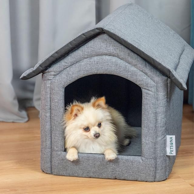 Foto 2 de 8 de Petsona Caseta del Perro Perrera Plegable con Techo Desmontable Casa del Perro Cama Cueva del Gato Cama…