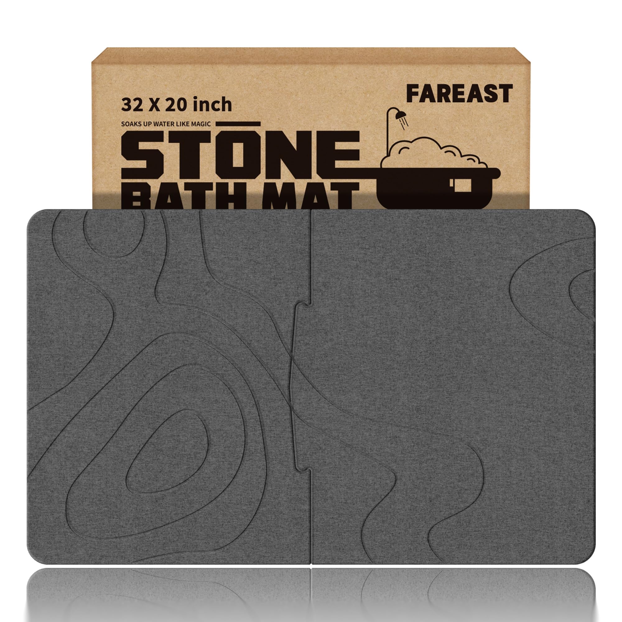 32 * 20 stone bath mat extra large diatomaceous earth non-slip shower mat quick drying diatomite bath stone mats for bathroom