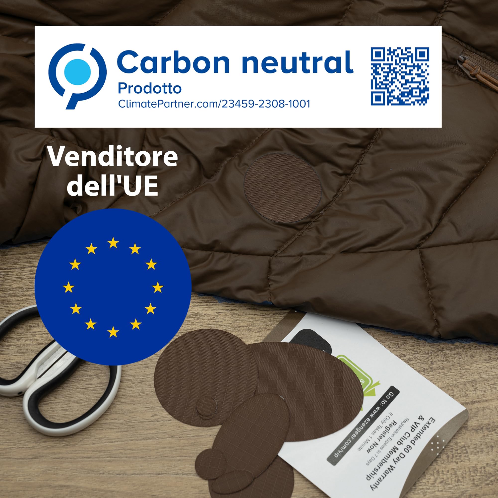 aZengear Toppe per riparazione piumini | Tessuto in nylon pre-tagliato, autoadesivo, morbido, impermeabile, resistente agli strappi per fissare i fori nei vestiti, sacchi a pelo (11 pezzi, Marrone)