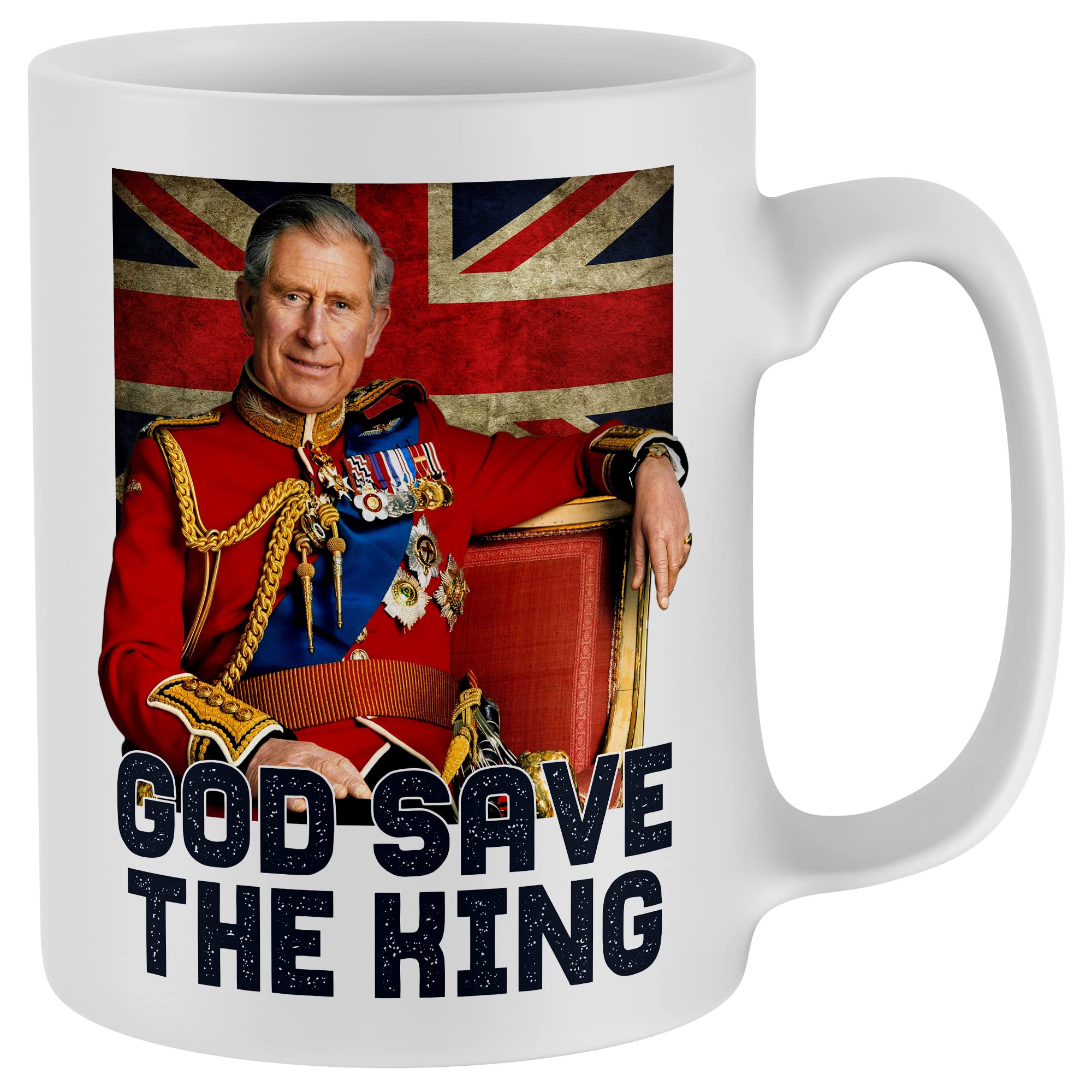Purple Print House King Charles III Mug Kings Coronation Men Women God Save The King Tea Coffee Drinking Cup