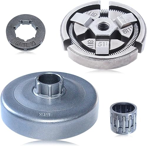 Piñón de borde de tambor de embrague 3/8"-7T Beaing para Husqvarna 50, 50 Special, 51, 51 Epa 55, 55 Epa, 55 Rancher, 55 Rancher Epa Motosierra
