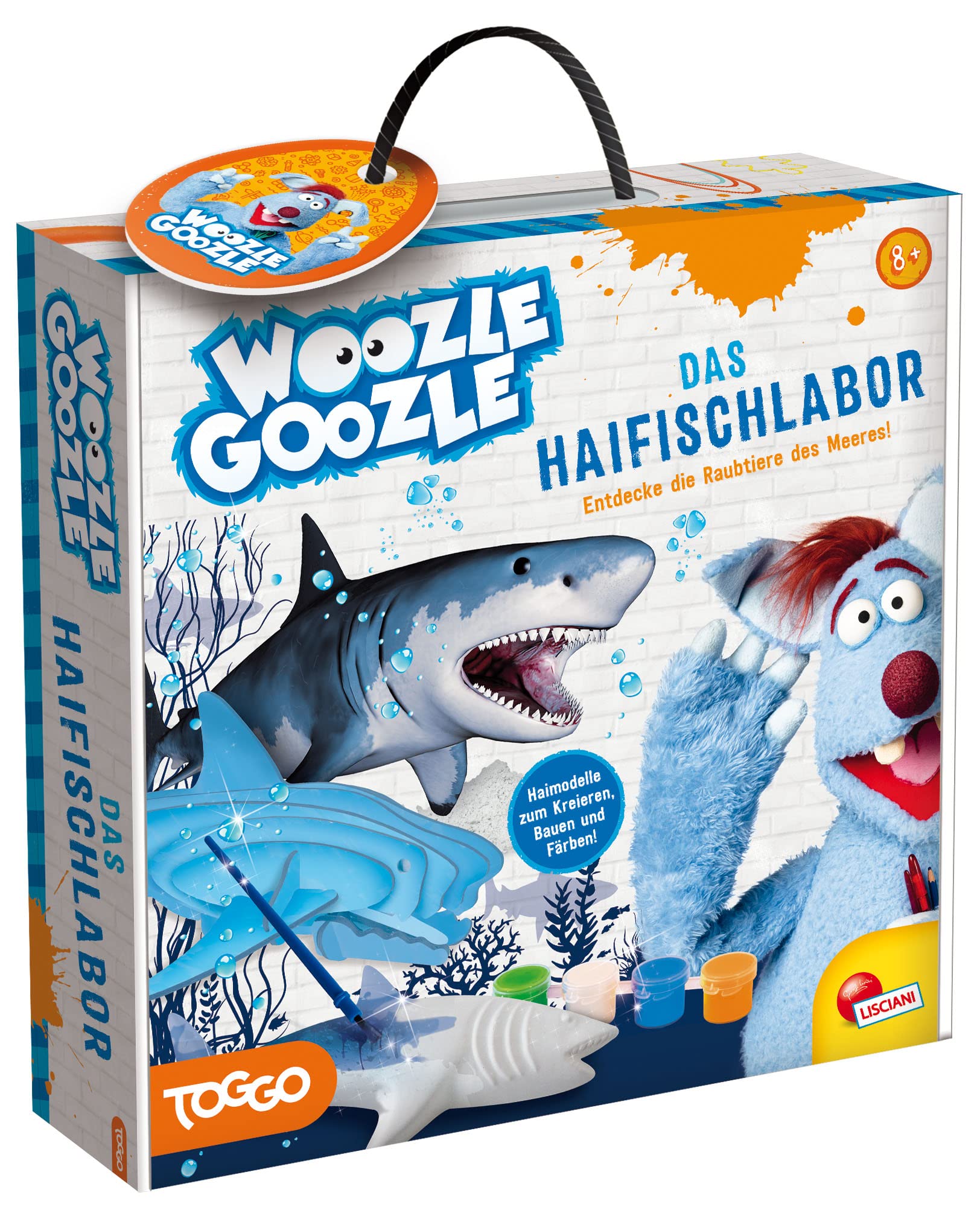 WOOZLE GOOZLE DAS LABOR DER HAIFISCHE , Entdecke die Raubtiere des Meeres! , Experimentierset für Einsteiger und Kinder ab 7 Jahre, Haifischlabor
