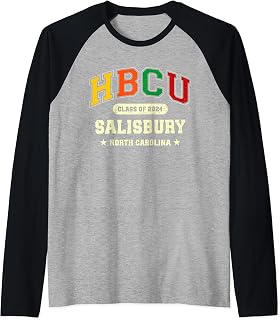 HBCU Class of 2024 Salisbury North Carolina Pride Raglan Baseball Tee