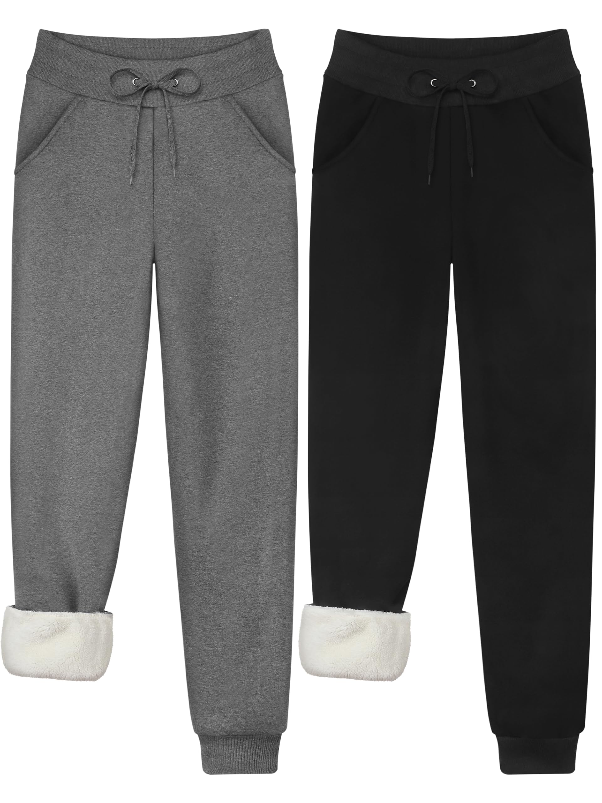 URATOT 2 Pack Sherpa Joggers