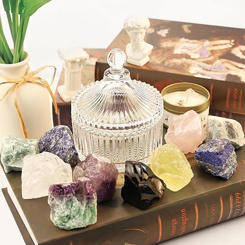 Miniatura 7 de XIANNVXI Obsidiana de 2.5 pulgadas, cristales crudos grandes y piedras curativas, rocas de cristal en bruto naturales para regalos de decoración,