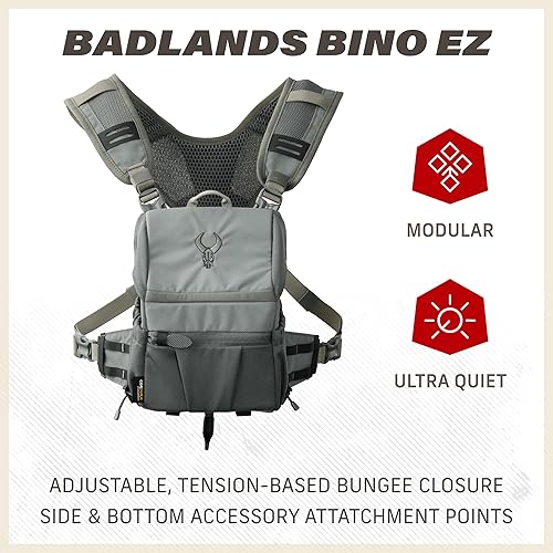 Miniatura 2 de Badlands Bino EZ  Sistema modular de arnés binocular para un rendimiento y durabilidad óptimos, pizarra, mediano