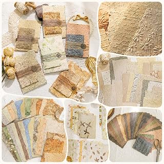 168Pcs Vintage Scrapbook Paper, Embossed Craft Pack